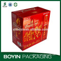 Competitive price custom cardboard box for wine with handle